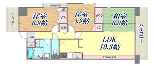 モンセーヌ塚本の物件間取画像